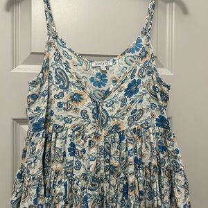 Porridge Blue Floral Paisley Top